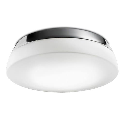 LEDs C4 Indoor Lighting Chrome Ceiling and Wall Fixture Dec with Matt Opal Glass