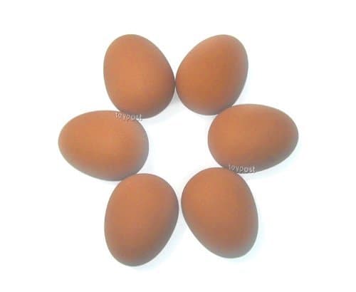 Bouncy Eggs (6x) Large 6cm size Fake Eggs