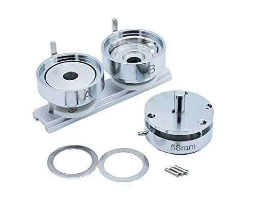 ChiButtons58mm (2.25") Interchangeable Round Die Moulds compatible with Maker-1 + FREE 100 Sets Pin-Parts