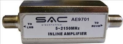 SAC Electronics20dB Inline Sat Satellite Amplifier amp singal booster