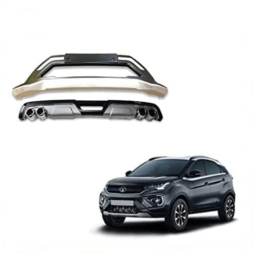 Acrylonitrile Butadiene Styrene (ABS) Front & Rear Bumper Protector Guard for Tata Nexon