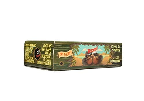 Jealous Devil BOOM! Firestarters 8 Pack, 100% Natural Coconut Fiber, No Smoke & Odorless, Waterproof, 20-Minute Burn for BBQ Lump Charcoal, Briquettes, Fireplace, Camping