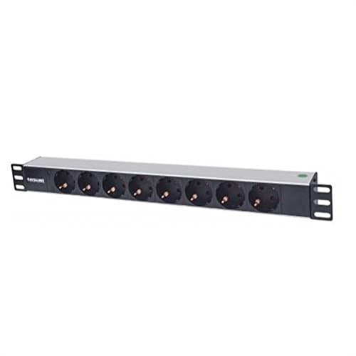 Intellinet extension sockets Aluminium, Schwarz