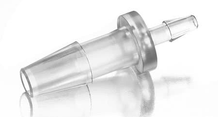 Value Plastics Straight Thru Reduce Connector , Classic Barbs, 3/16", 1/16"ID Tube, Polycarbonate (Pack of 5)