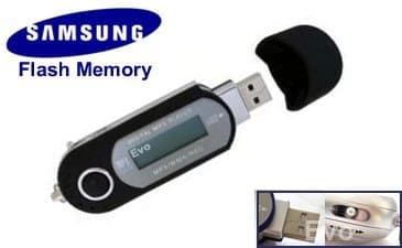 8GB Black MP3 WMA Player (Samsung Memory) USB with FM Tuner, Voice Recorder + More