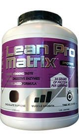 Lean PRO Matrix From Next Level Nutrition: 34 Grams of Protein Per Serving, Quality Protein Powder That Taste Amazing. Comprehensive Low Calorie Protein Drink, Low Carb Protein with Added Digestive Enzymes (Chocolate Supreme, 5 LB)