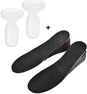 Height Increase Insole, 4-Layer Height 7.5cm （3.0”） Air Cushion Foam Heel Lifting Inserts Invisible Shoe Lifts Shoe Pads Elevate Height Adjustable Insoles for Men & Women 1 Pairs (4-Layer)