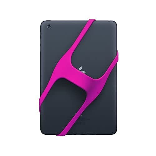 Padlette Grip, Handle, Holder for iPad Mini Compatible with Kindle Paperwhite, Fire or Any Tablet or e-Reader with Screens 9 inches or Smaller. (D2 Pink)