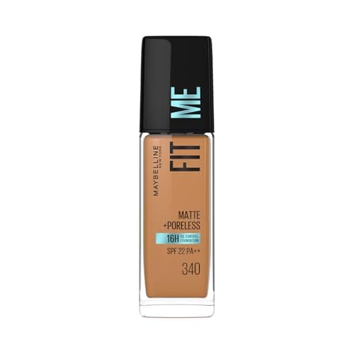 Maybelline New York Fit Me Matte+Poreless Liquid Full Coverage Foundation For Oily Skin, 340 Cappuccino, 30 Ml, Pack Of 1