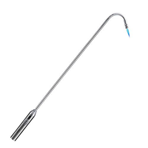 Inmindboom Inflatable Lighter Blue Fire Windproof with Safety Switch 360°Long Flexible Neck for Candles,BBQ, Fireworks,Party,Kitchen