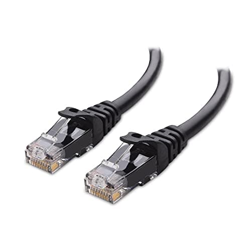 Cable Matters 10Gbps Snagless Cat 6 Ethernet Cable 45 ft (Cat 6 Cable, Cat6 Cable, Internet Cable, Network Cable) in Black
