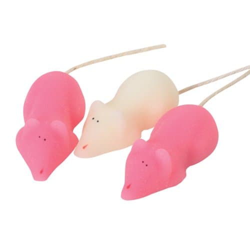 Pink and White Sugar Mice x5