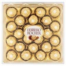 Ferrero Rocher Pralines, Bulk Chocolate Gift Box, Easter Chocolate Hamper, Whole Hazelnut Covered in Milk Chocolate and Nut Croquante, Pack of 6 x 24 (144pcs)
