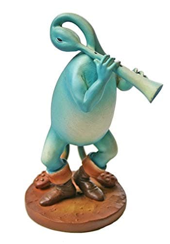 Parastone Hieronymus Bosch Blue Flutist Figurine – 3D Sculpture Replica – Last Judgement Northern Renaissance Art Collectible