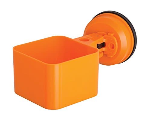 FE-T1008 | Mountable Catchall Suction Cup Holder for Keys Office Supplies Plant Organizer, Orange