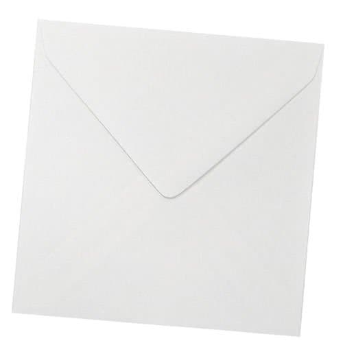 Envelope 50 6" x 6" Square White s for Greetings Cards 155mm x 155mm Free Post - 100gsm Premium Thickness