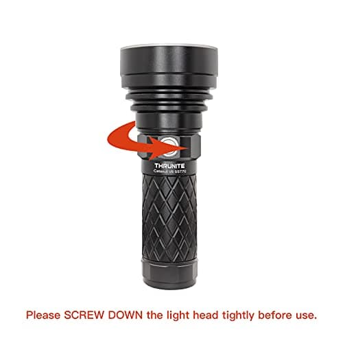 Catapult V6 SST70 LED Rechargeable Flashlight, 756 Yard Throw, 2836 High Lumens Bright Searchlight For Hiking, Camping, and Hunting, Upgraded Version of V6 - CW, Aluminum, Pack of 1