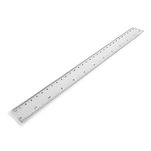 eBuyGB Flexible Plastic Transparent Ruler, 30 cm, Clear
