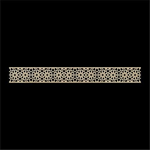 Haoser Corved Panel Geometric Wooden Panel, MDF Jali for Wall Decoration for Your Amazing Home (H-BP3-WDPNL-6_Beige_10x74CM)