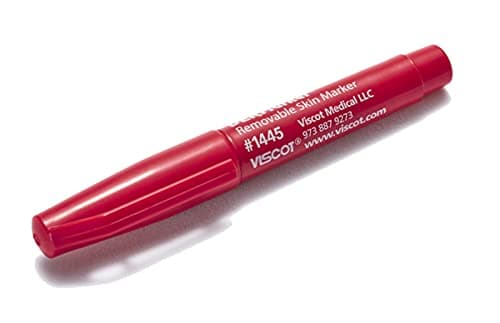Viscot Mini EZ Removeable Ink Skin Marker Red 10 Pack