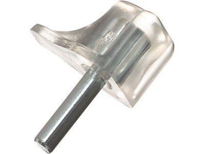 HARDWARE FOR YOU LTD PACK OF 20 SHELF SUPPORT PLUG TRANSPARENT FOR A 3MM HOLE BOOK CASE SHELF SUPPORT PINS PEG STUD STEEL