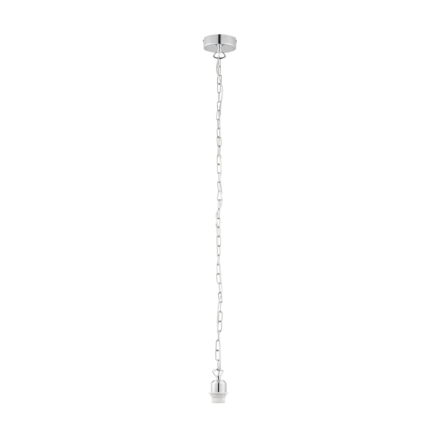 PRET Clear Pendant Cord Ceiling Light with Chrome Plated Chain E27 Edison Fitting [Energy Class A]