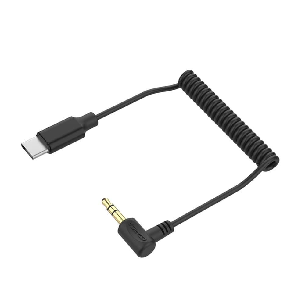 Comica 3.5mm TRS 3 Pole Male to USB Type-C Male Audio Cable (Compatible with USB-C & iPhone 15 Series) [OTG Cable Capacitor Microphone Compatible] Type C Converter Adapter (CVM-D-UC II)