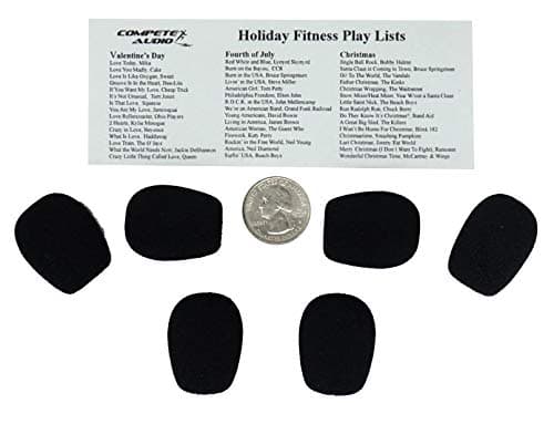 Standard Microphone Windscreens (Microphone Covers) 6-Pack Headset/Lapel (Lavalier) Fitness Instructor/Gamer Pack Black