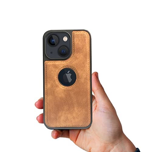 A rtistque Premium Pu Leather Back Cover Case for iPhone 15 Plus | Drop Protection | Smooth Grip | Raised Camera Edges - Brown