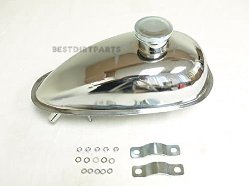 49CC 60 66 80CC ENGINE MOTORIZED BICYCLE CHROME FUEL GAS TANK 0.5 GALLON 2L