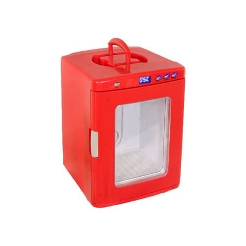 BP 25L 20 Bottle Mini Refrigerator Cooler Warmer Compact Portable Fridge for Home Nursery Office Bedroom Car or Boat AC & DCRED