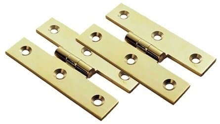 Cabinet Hinges H Pattern Door Hinge Polished Brass comes with Screws