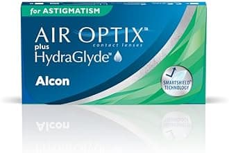 Air Optix Plus Hydraglyde for Astigmatism (Toric) Monthly Reusable Contact Lenses - Pack of 3 (BC 8.7mm, -0.75 Diopters, Cyl -0.75, Axis 10) From Alcon