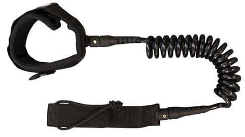 BPS Storm' SUP Leash 6' Coiled - Double Stainless Steel Swivels and Triple Rail Saver
