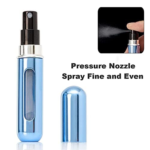 4PCS Refillable Perfume Atomizer Bottle - Portable Travel Mini Spray Bottles, Cologne Dispenser With Bag for Travel