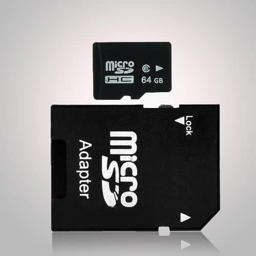 64gb Class 10 Micro SD HC Memory Card with SD Adapter