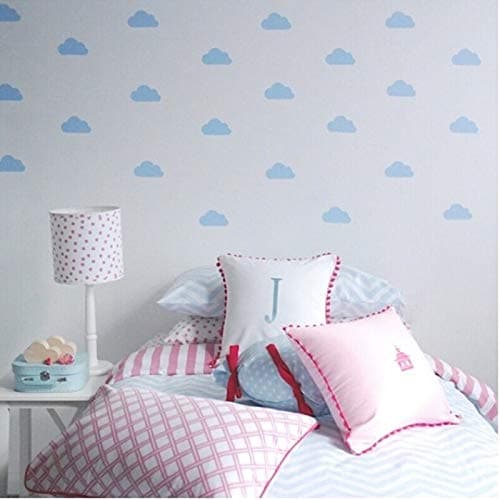 GADGETS WRAP 38pcs Decorative DIY Tiny Clouds and Stars Art Mural Wall Decal for Childrens Room Nursery Decoration Sticker