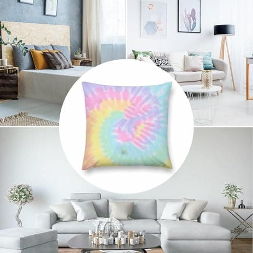 NUIGUBF Rainbow Pattern Decorative Cushion Cover, Super Soft Pillowcase, Soft and Comfortable 18x18 inches (Reversible)