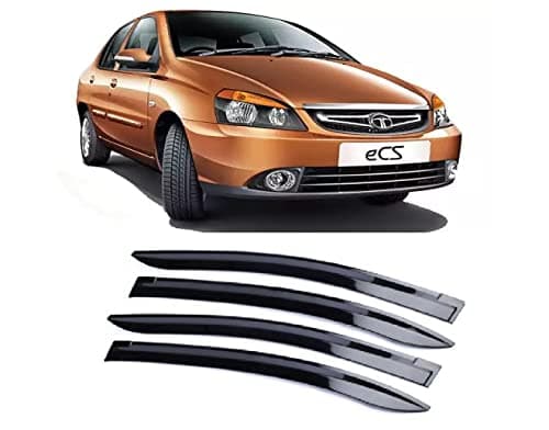 Empica Plastic Car Window Door Visor Rain Guard Side Wind Deflector Compatible with Tata Indigo (Set of 4)