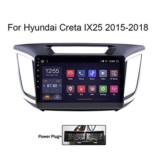 HWENJ Sat Nav Android 8.1 Car Stereo 10.1 Inch Multi-Touch Screen Bluetooth Head Unit Car Radio Multimedia Player Supports WiFi GPS Full RCA Output OBD for Hyundai Creta IX25 2015-2018