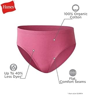 Hanes girls Ultimate Girls’ Underwear Pack, Organic Cotton Panties for Girls’, Hipster Kids’ Underwear, 8-pack (Colors May Vary) Hipster Panties (pack of 8)