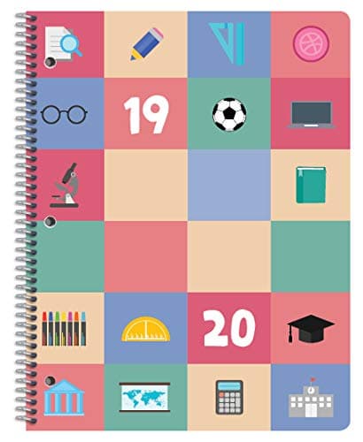 Dated Elementary Student Planner 2019-2020 School Year, 8.5x11 inch Matrix Style Datebook with Create Iconic Cover