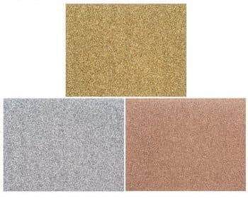 Glittered Boxed Note Card Set (48 Cards and 48 Envelopes Glitter Gold, Silver, Bronze)