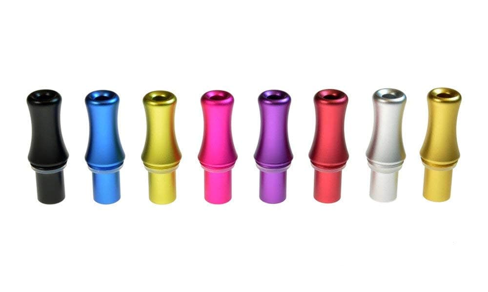 eGo CE Clearomiser Replacement Mouthpiece Round/Aluminium/Assorted 5 Pack