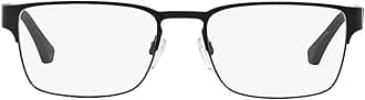 EA1027 Prescription Eyewear Frames, Matte Black/Demo Lens, 55 mm