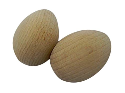 10 x Wooden Eggs Solid decoupage Plain Clean Craft Decorate Beech Wood 60x40mm - The Size of Chicken Egg - Great for Easter