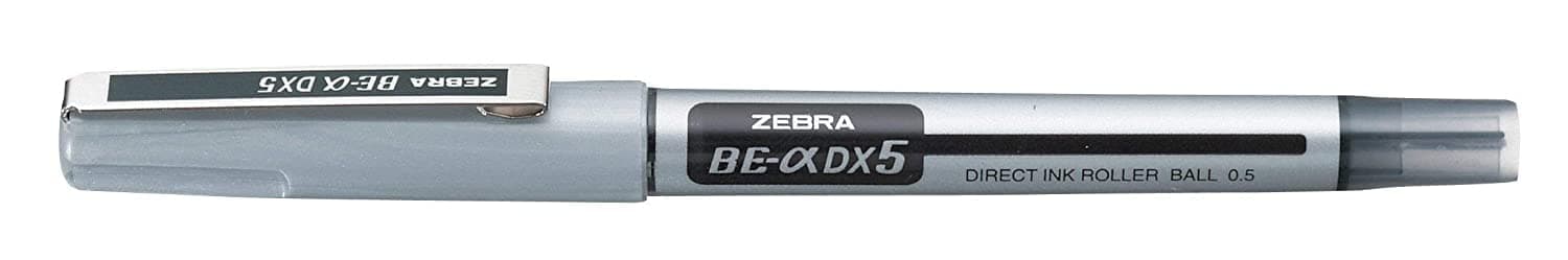 Zebra DX-5 Needle Point Rollerball Pen - Black Ink 0.5mm Tip BE-X DX5 [Single Pen]