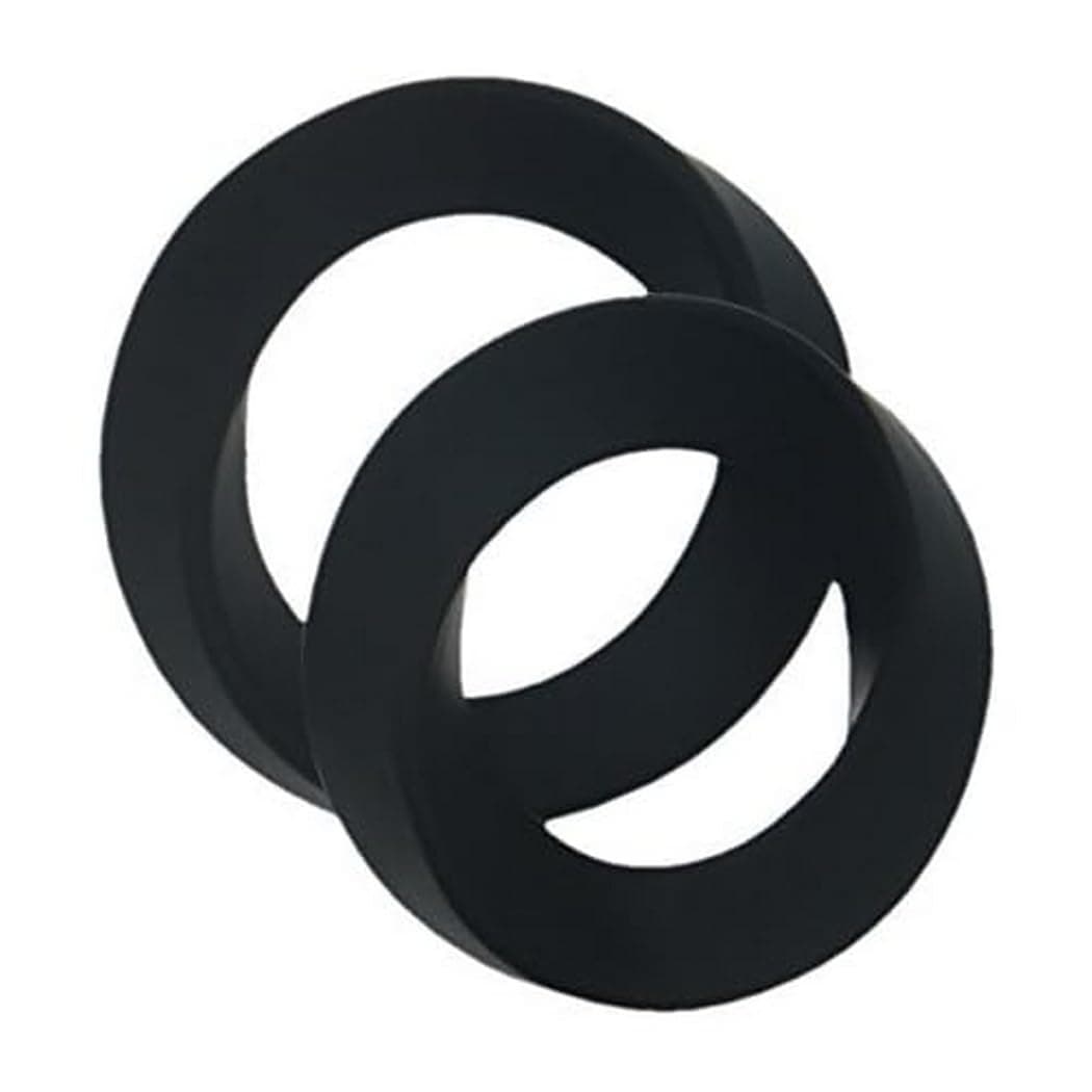 The Hellfire ll Silicone Cock Ring Set, Large and X-Large, 2 Pack of 2