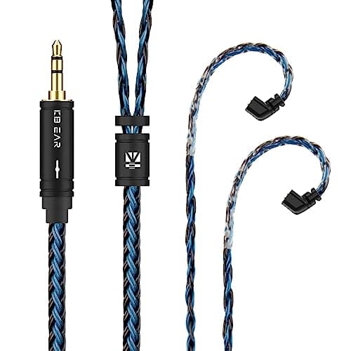KBEAR ST16 Plus Long IEMs Earphone Cable with QDC-Type Pin for KZ ZSN/ZSN PRO/EDX PRO/ZS10 PRO/ZSN PRO X/ASX/ZSX/ZAS/ZVX/AS16/ZAR/DQS/ASX/D-Fi/Krila/PR1 PRO/PR2/ZEX CCA CRA/C12/C10 PRO (QDC 3.5MM)