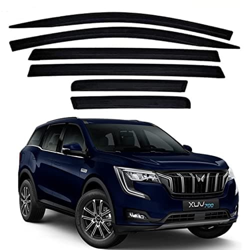 ROYALTECH Premium Non-Breakable Car Window Door Visor/Rain Guard/Wind Deflector Compatible for (XUV 700)